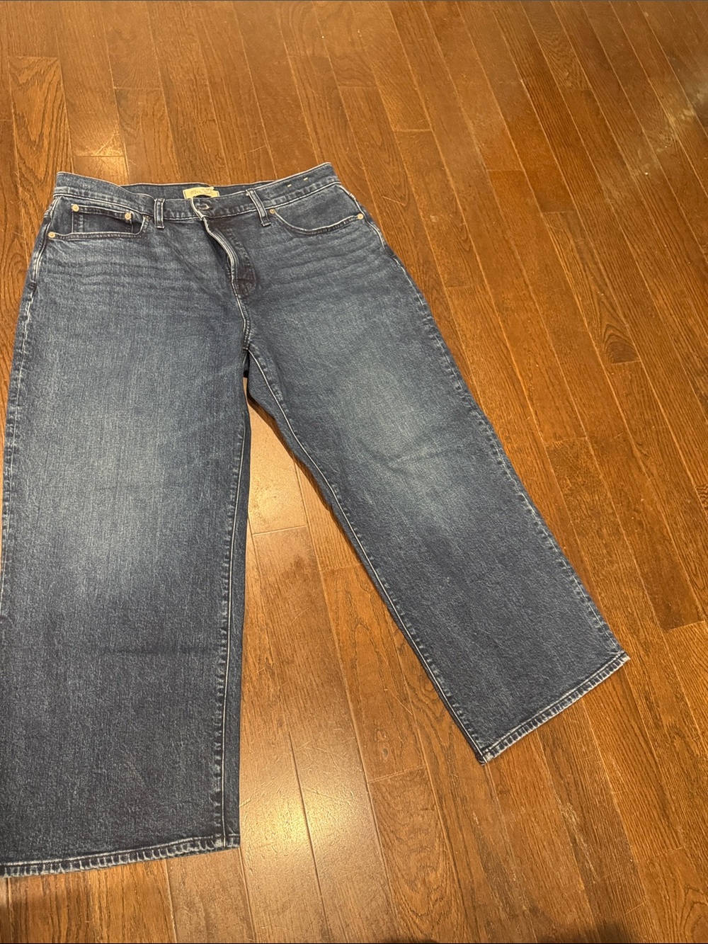 Madewell Perfect Vintage Wide Leg  Jeans - Medium  Dark Blue Wash